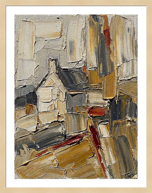 Countryside Cottage In Palette Knife