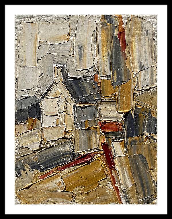 Countryside Cottage In Palette Knife