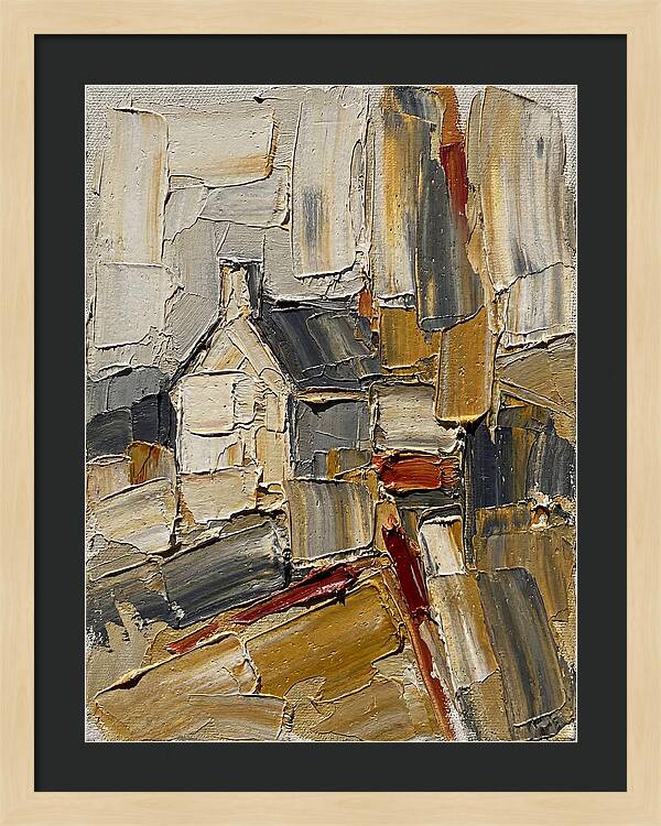 Countryside Cottage In Palette Knife