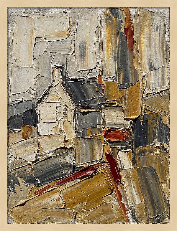Countryside Cottage In Palette Knife