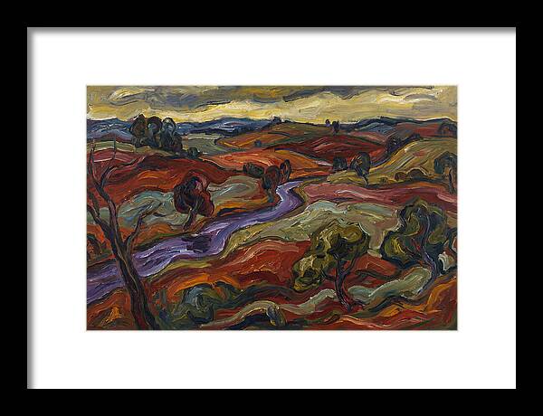 Countryside Landscape In Expressionist Style