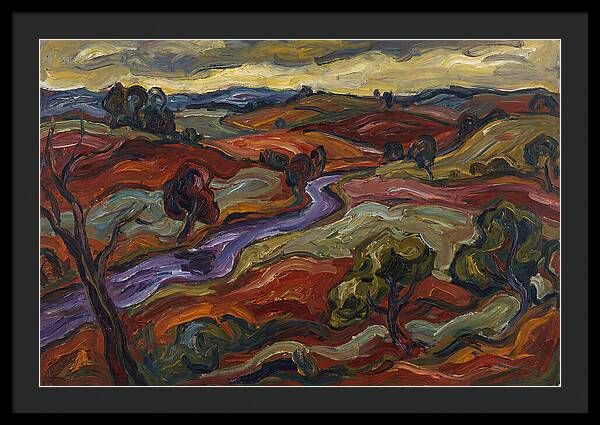Countryside Landscape In Expressionist Style