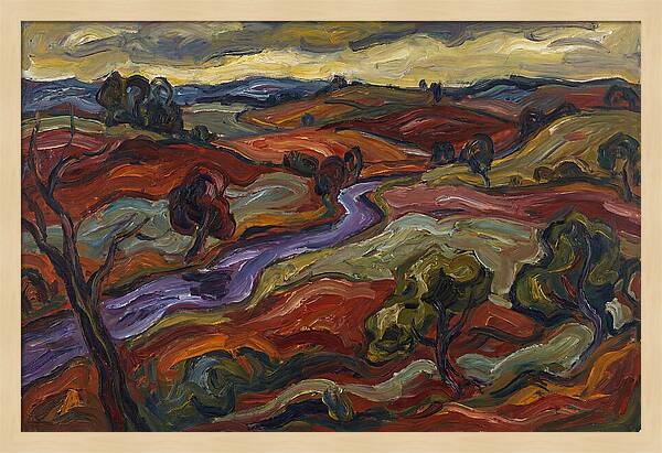 Countryside Landscape In Expressionist Style