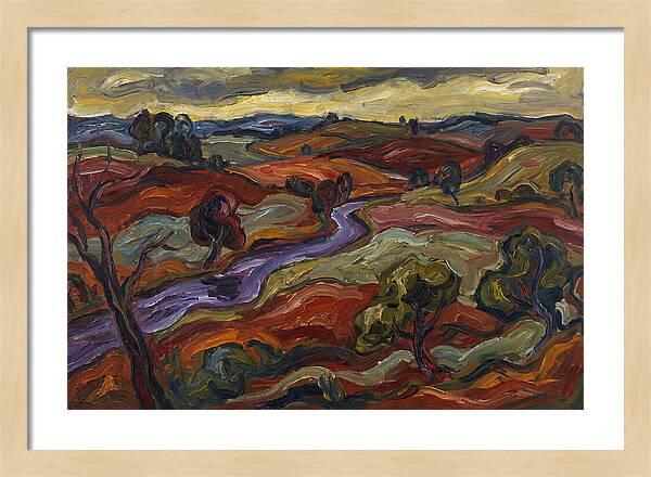 Countryside Landscape In Expressionist Style