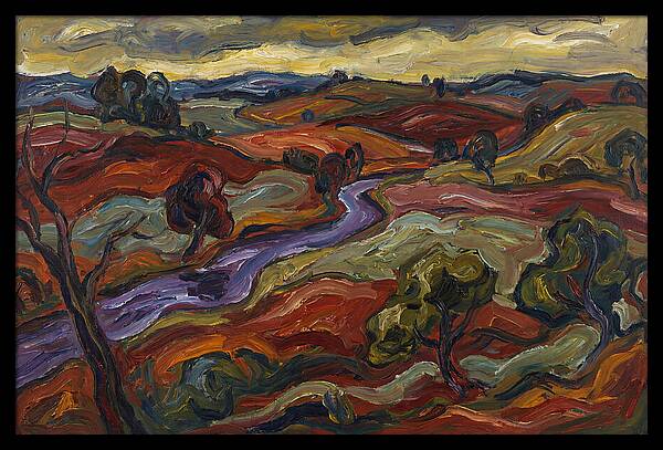 Countryside Landscape In Expressionist Style