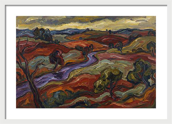 Countryside Landscape In Expressionist Style