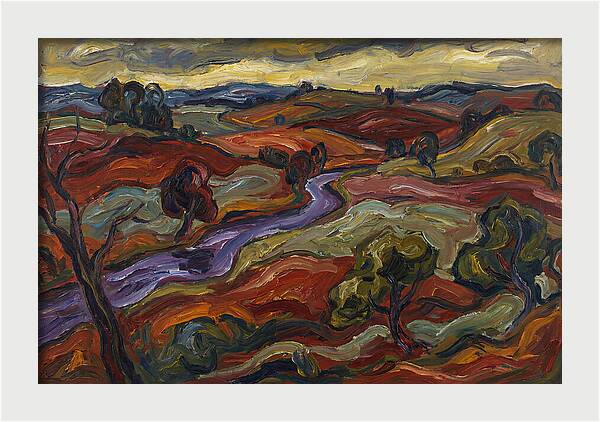 Countryside Landscape In Expressionist Style