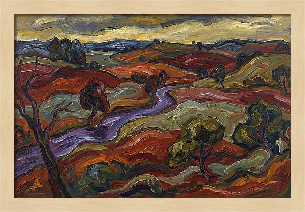 Countryside Landscape In Expressionist Style