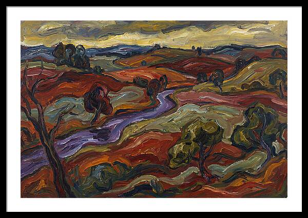 Countryside Landscape In Expressionist Style