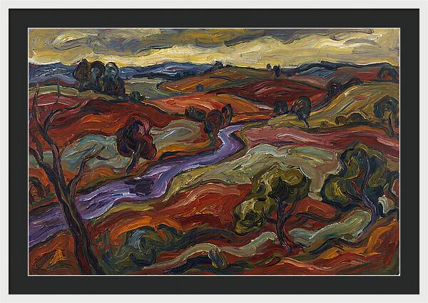 Countryside Landscape In Expressionist Style