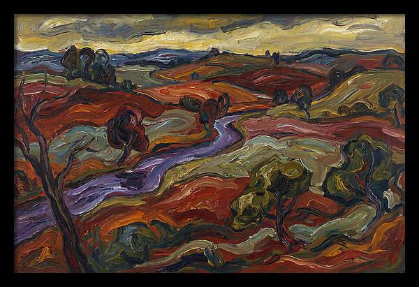 Countryside Landscape In Expressionist Style