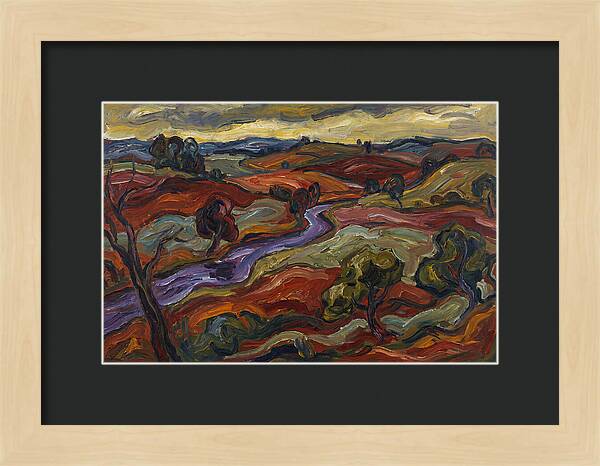 Countryside Landscape In Expressionist Style
