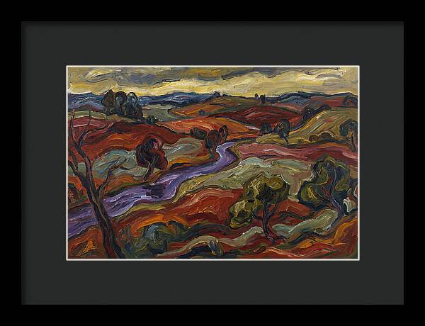 Countryside Landscape In Expressionist Style