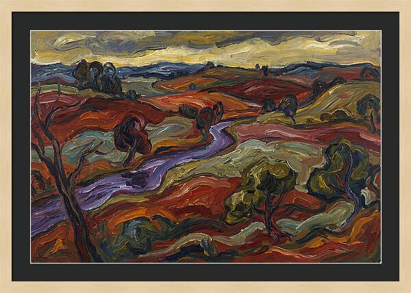 Countryside Landscape In Expressionist Style