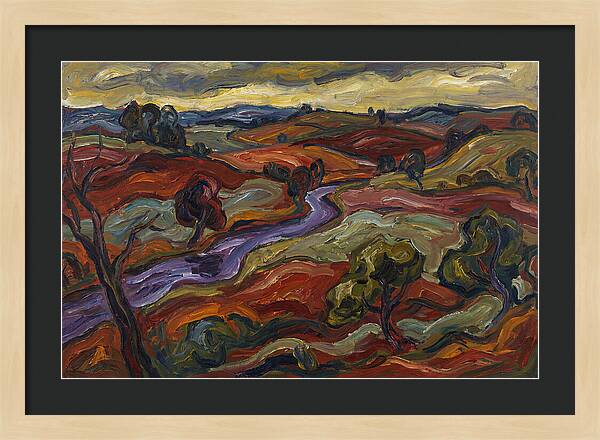 Countryside Landscape In Expressionist Style