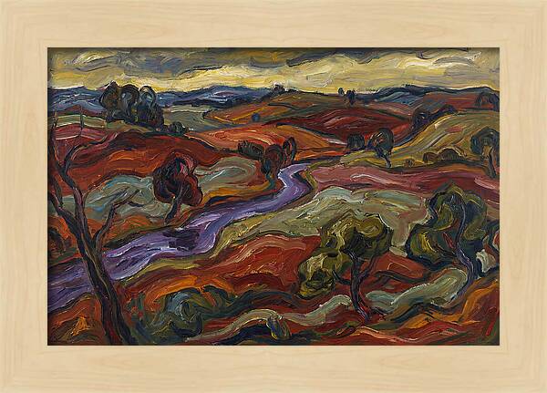 Countryside Landscape In Expressionist Style