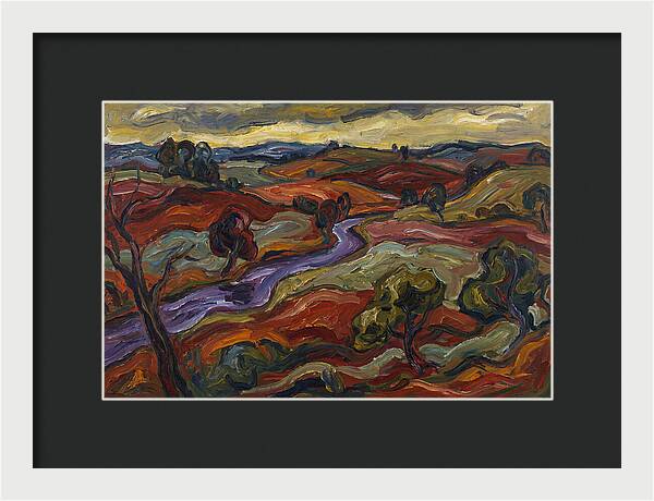 Countryside Landscape In Expressionist Style