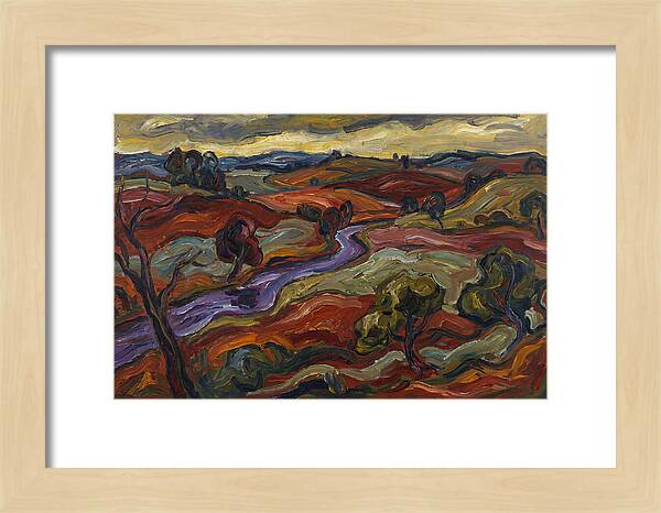 Countryside Landscape In Expressionist Style