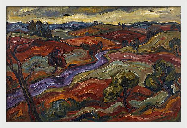 Countryside Landscape In Expressionist Style