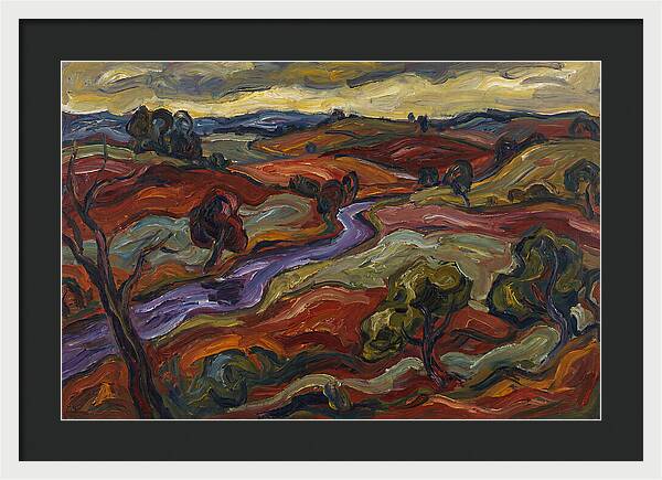 Countryside Landscape In Expressionist Style