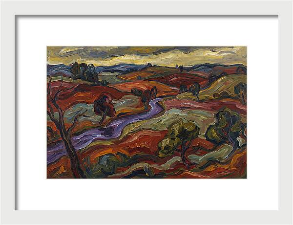 Countryside Landscape In Expressionist Style