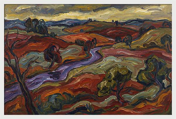 Countryside Landscape In Expressionist Style