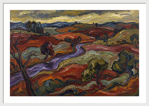 Countryside Landscape In Expressionist Style
