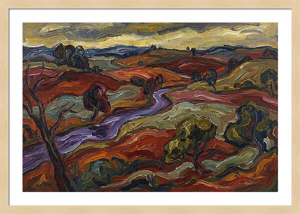 Countryside Landscape In Expressionist Style