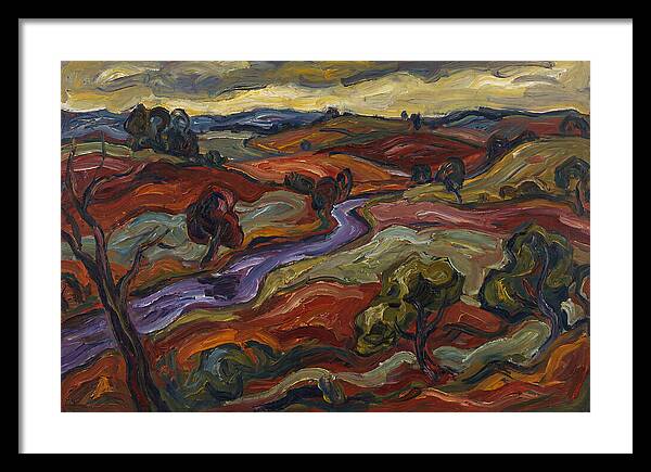Countryside Landscape In Expressionist Style