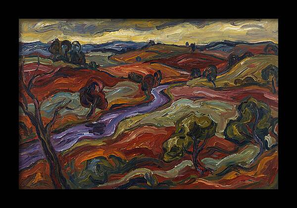 Countryside Landscape In Expressionist Style