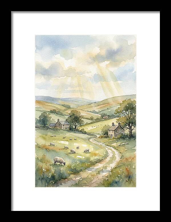 Countryside Serenity In Watercolor
