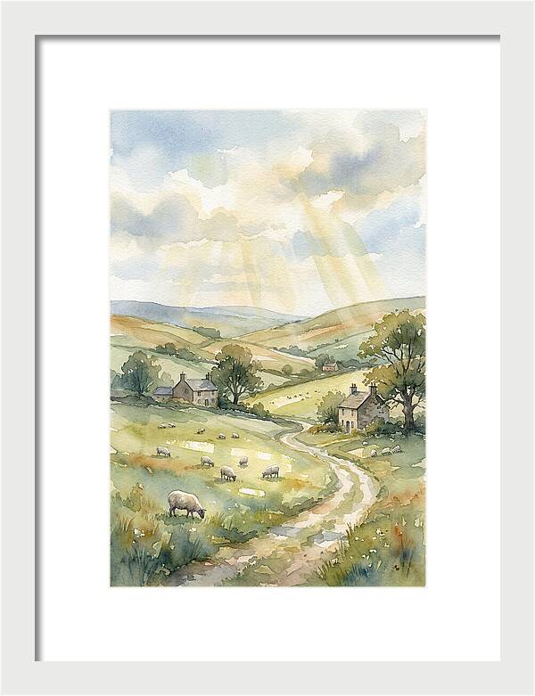 Countryside Serenity In Watercolor