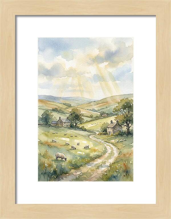 Countryside Serenity In Watercolor