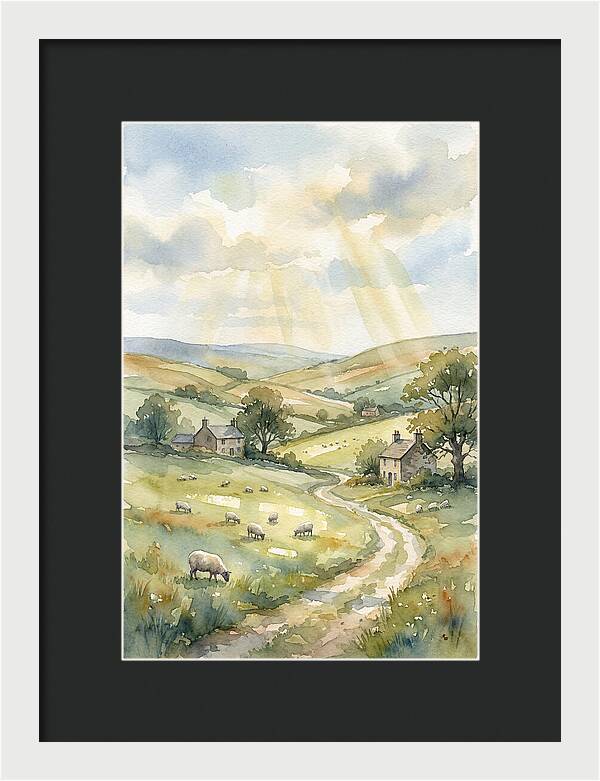 Countryside Serenity In Watercolor