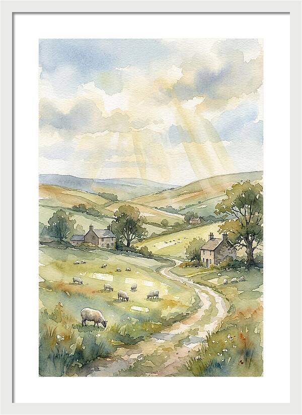 Countryside Serenity In Watercolor