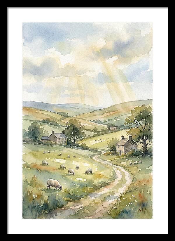 Countryside Serenity In Watercolor