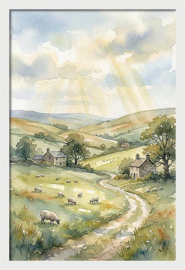 Countryside Serenity In Watercolor