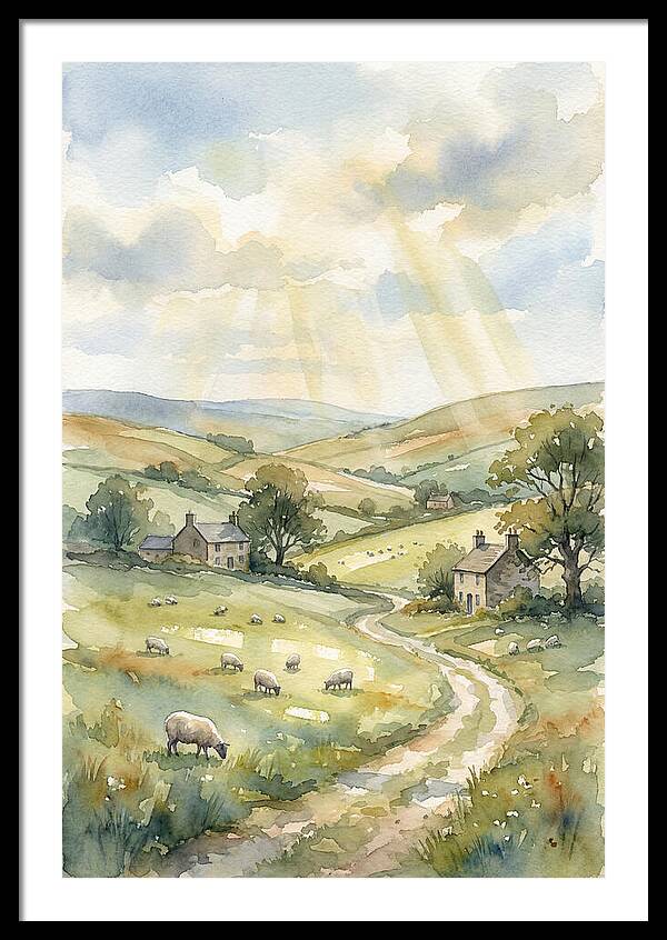 Countryside Serenity In Watercolor