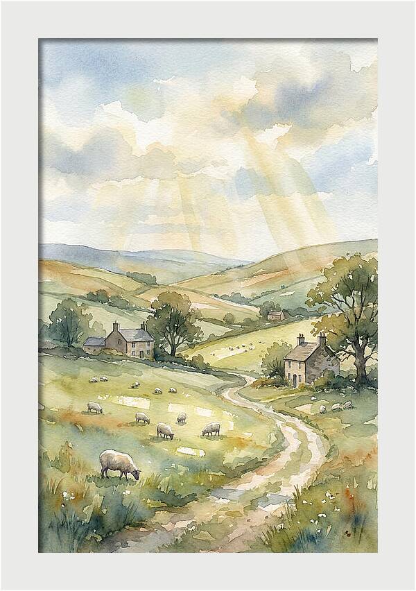 Countryside Serenity In Watercolor