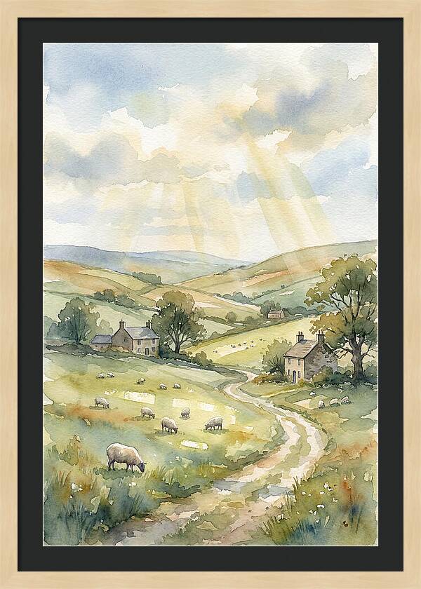 Countryside Serenity In Watercolor