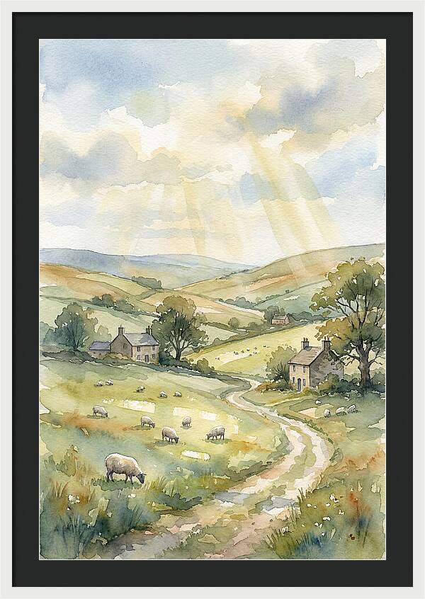 Countryside Serenity In Watercolor