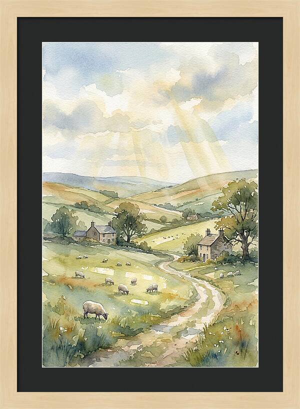 Countryside Serenity In Watercolor