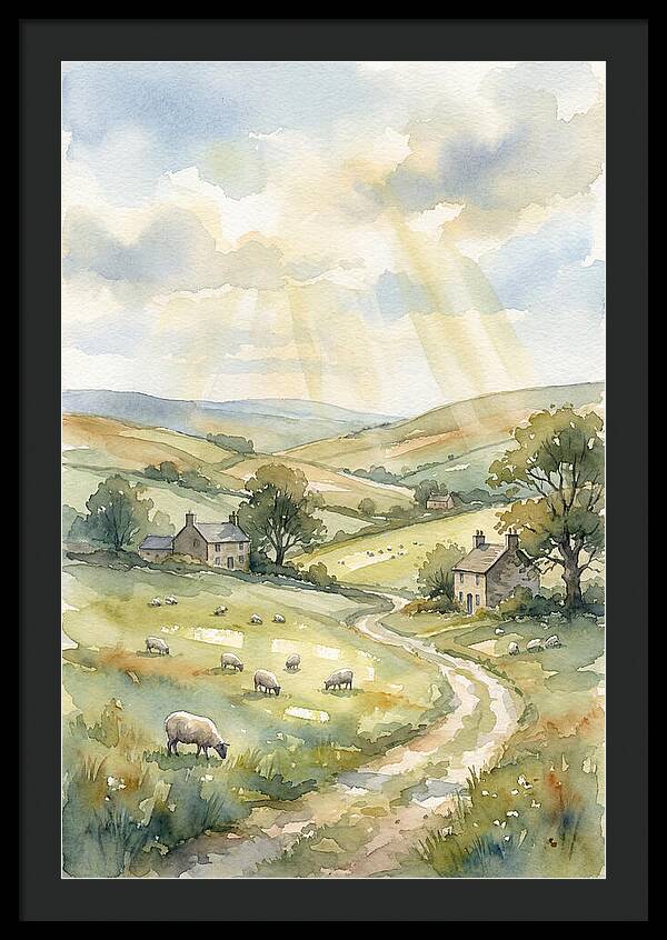 Countryside Serenity In Watercolor