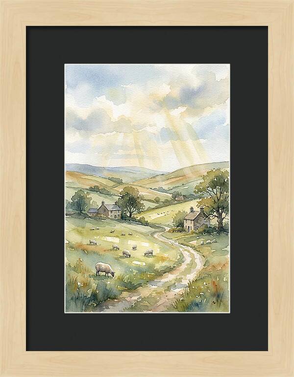 Countryside Serenity In Watercolor