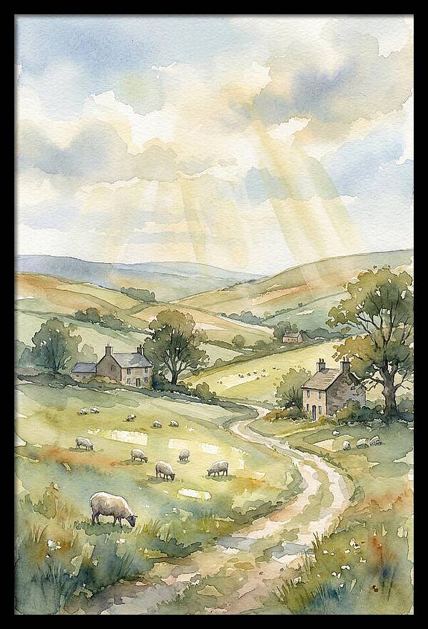Countryside Serenity In Watercolor