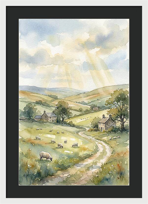 Countryside Serenity In Watercolor