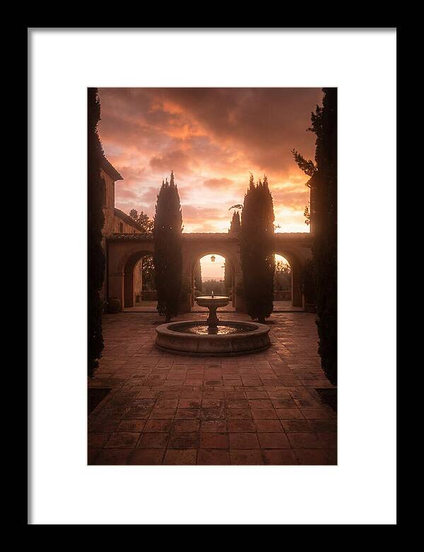 Courtyard Serenity At Dusk