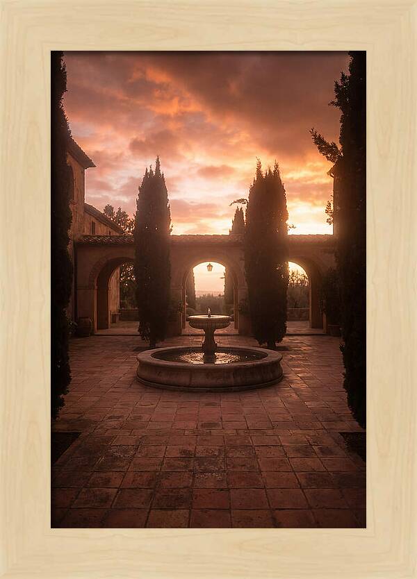 Courtyard Serenity At Dusk