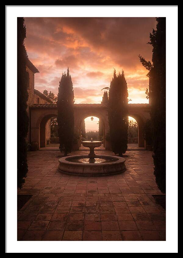 Courtyard Serenity At Dusk
