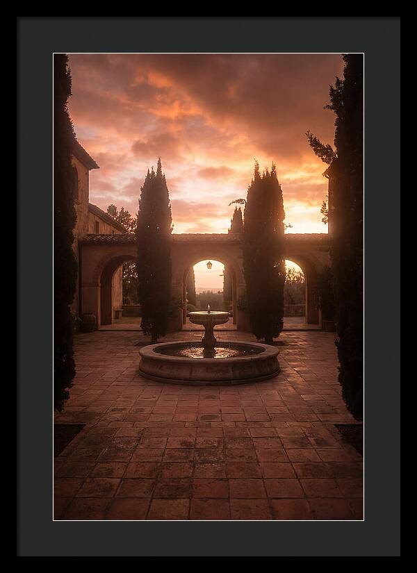 Courtyard Serenity At Dusk